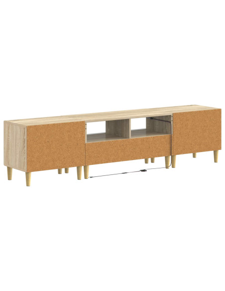 Mobile TV LED a 5 pezzi Rovere Sonoma Legno ingegnerizzato