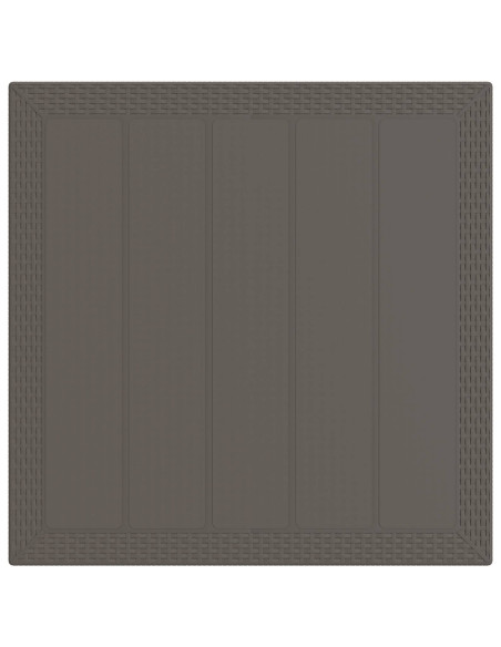 Set da Pranzo per Giardino 5 pz Grigio chiaro e Tortora PP