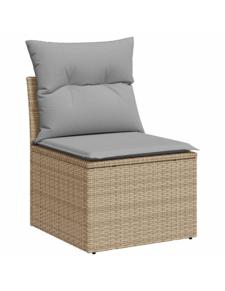 Set di divani 8 pz Beige e Grigio Chiaro