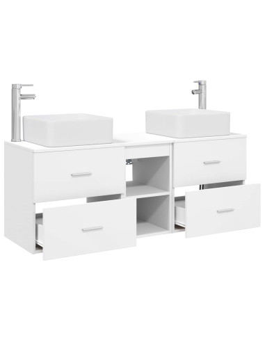 Set di Armadi da Bagno 3 pz Bianco 49,5 x 41 x 63 cm