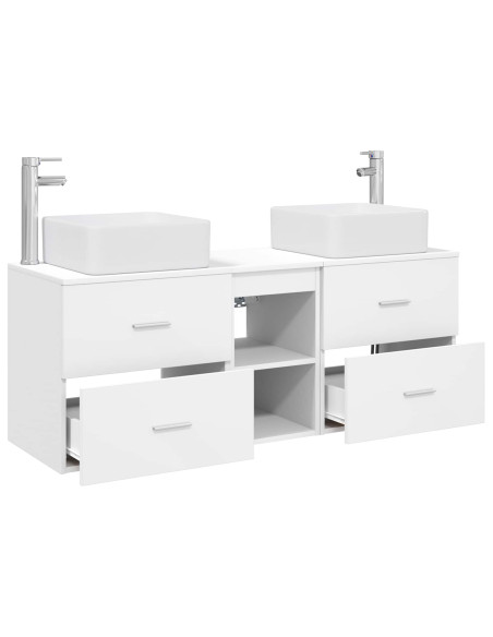 Set di Armadi da Bagno 3 pz Bianco 49,5 x 41 x 63 cm