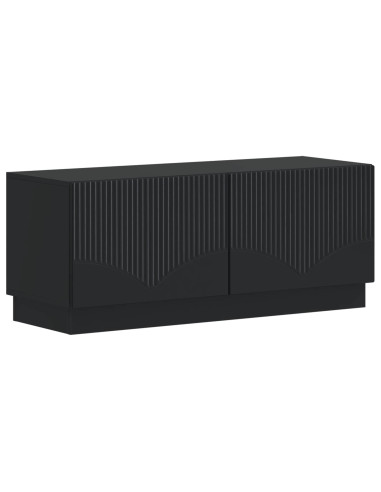 Mobile TV LED a 5 pezzi Nero Legno ingegnerizzato