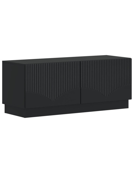 Mobile TV LED a 5 pezzi Nero Legno ingegnerizzato