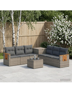 Set di divani 8 pz Grigio e Grigio Scuro