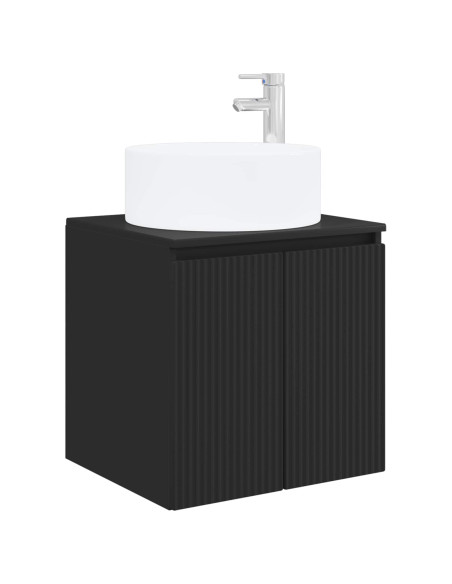 Set di Armadi da Bagno 3 pz Nero 49,5 x 44,5 x 65,5 cm