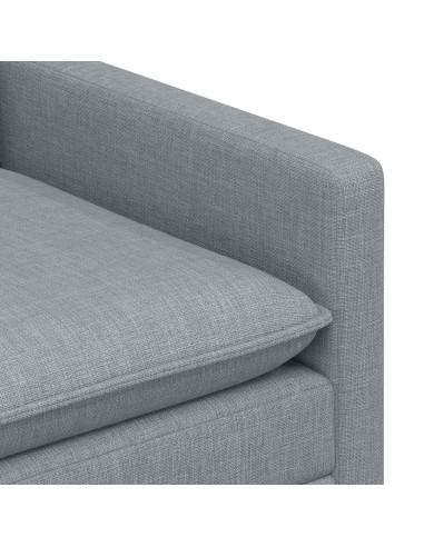 Set di divani 2 pz Grigio Chiaro Tessuto