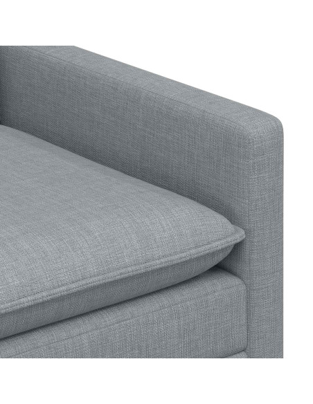Set di divani 2 pz Grigio Chiaro Tessuto