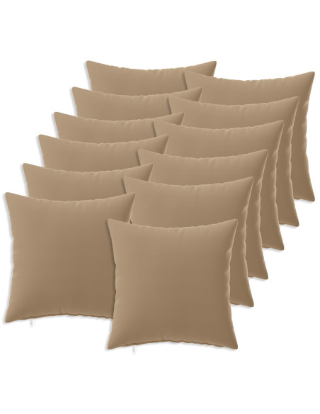 Federa 12 pz HEERLEN Tortora 50 x 50 cm Poliestere