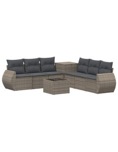 Set di divani 8 pz Grigio e Grigio Scuro 2