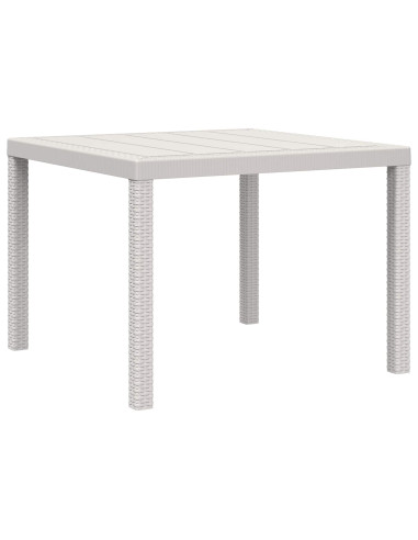 Set da Pranzo per Giardino 5 pz Bianco e Tortora PP