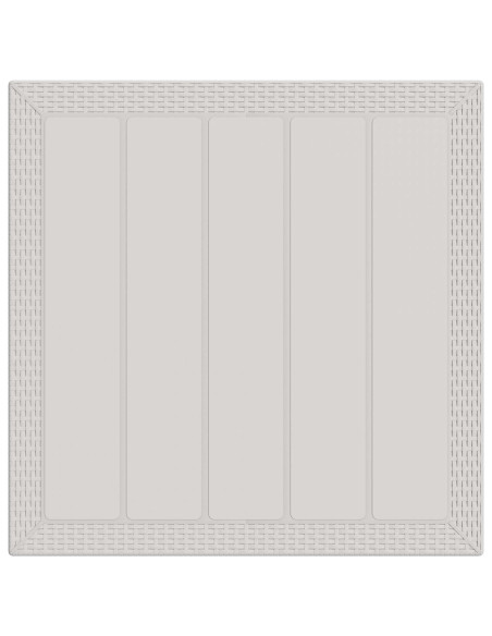 Set da Pranzo per Giardino 5 pz Bianco e Tortora PP
