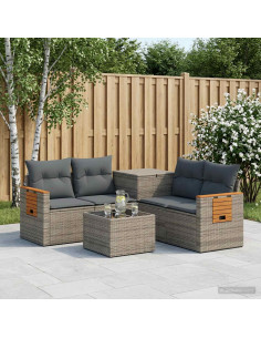Set di divani 6 pz Grigio e Grigio Scuro