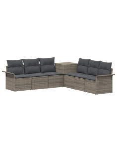 Set di divani 7 pz Grigio e Grigio Scuro 2