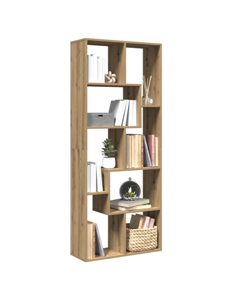 Libreria Divisorio Rovere Artigianale 67x25x161,5 cm Truciolato