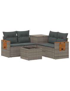 Set di divani 6 pz Grigio e Grigio Scuro 2