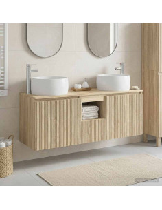 Set di Armadi da Bagno 3 pz Rovere Sonoma 49,5 x 44,5 x 66 cm