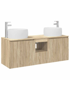 Set di Armadi da Bagno 3 pz Rovere Sonoma 49,5 x 44,5 x 66 cm 2