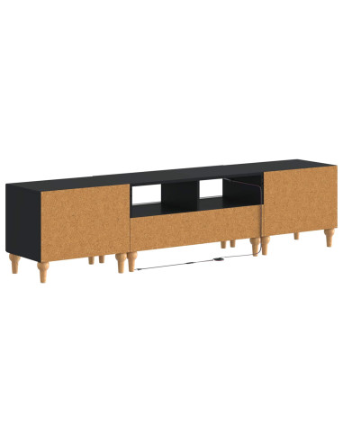 Mobile TV LED a 3 pezzi Nero Legno ingegnerizzato