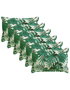 Federa 6 pz HOUTEN Motivo a Foglie 30 x 50 cm Poliestere