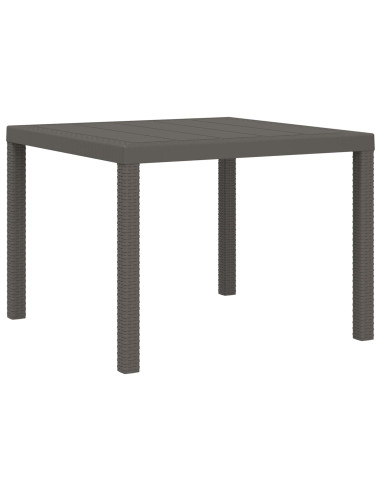 Set da Pranzo per Giardino 5 pz Grigio chiaro e Antracite PP