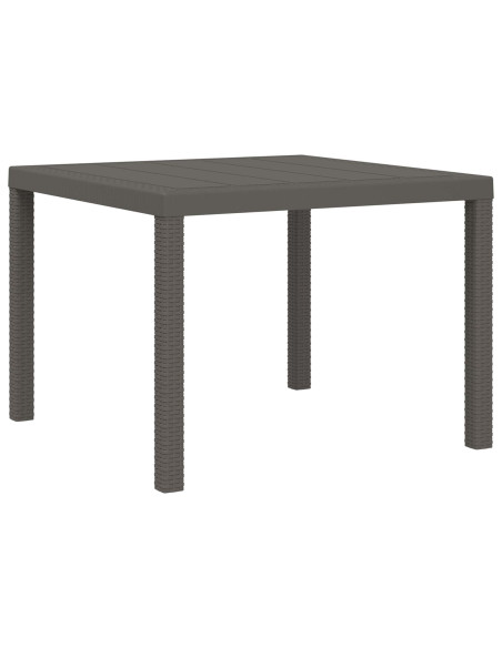 Set da Pranzo per Giardino 5 pz Grigio chiaro e Antracite PP