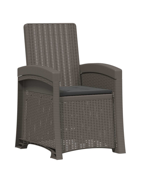 Set da Pranzo per Giardino 5 pz Grigio chiaro e Antracite PP