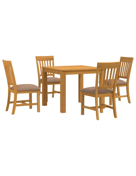 Set da pranzo 5 pz Grigio Legno di Quercia Massello