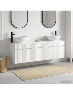 Set di Armadi da Bagno 3 pz Bianco Lucido 49 x 44,5 x 66,5 cm