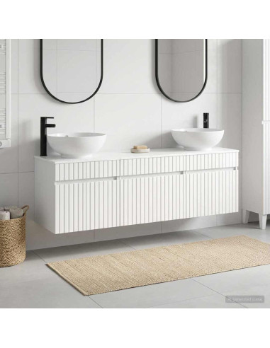 Set di Armadi da Bagno 3 pz Bianco Lucido 49 x 44,5 x 66,5 cm