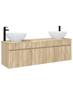 Set di Armadi da Bagno 3 pz Rovere Sonoma 49 x 44,5 x 66,5 cm 2