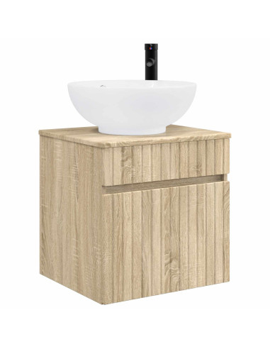 Set di Armadi da Bagno 3 pz Rovere Sonoma 49 x 44,5 x 66,5 cm