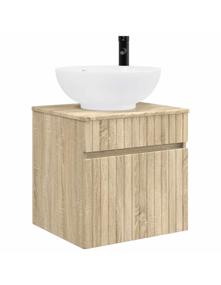 Set di Armadi da Bagno 3 pz Rovere Sonoma 49 x 44,5 x 66,5 cm