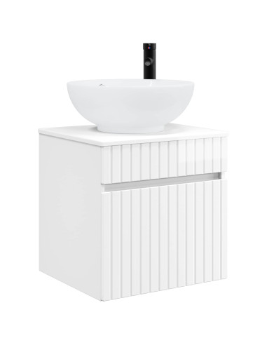 Set di Armadi da Bagno 3 pz Bianco Lucido 49 x 44,5 x 66,5 cm