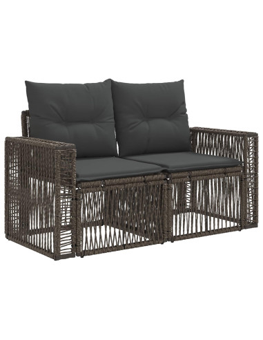Set Divano da Giardino 12 pz Grigio e Grigio Scuro polyrattan