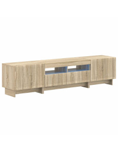 Mobile TV LED a 5 pezzi Rovere Sonoma Legno ingegnerizzato