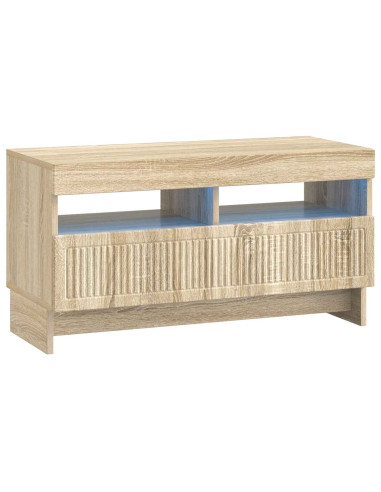 Mobile TV LED a 5 pezzi Rovere Sonoma Legno ingegnerizzato