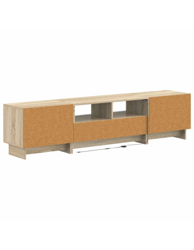 Mobile TV LED a 5 pezzi Rovere Sonoma Legno ingegnerizzato