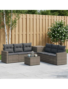 Set di divani 8 pz Grigio e Grigio Scuro