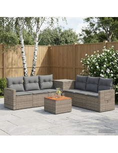 Set di divani 8 pz Grigio e Grigio Scuro