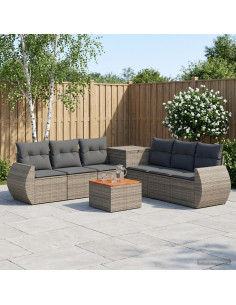 Set di divani 8 pz Grigio e Grigio Scuro