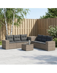Set di divani 8 pz Grigio e Grigio Scuro