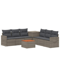 Set di divani 8 pz Grigio e Grigio Scuro 2