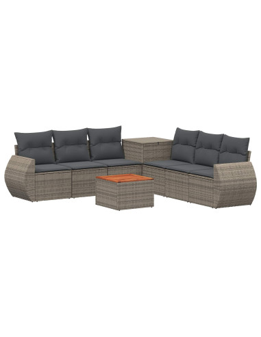 Set di divani 8 pz Grigio e Grigio Scuro