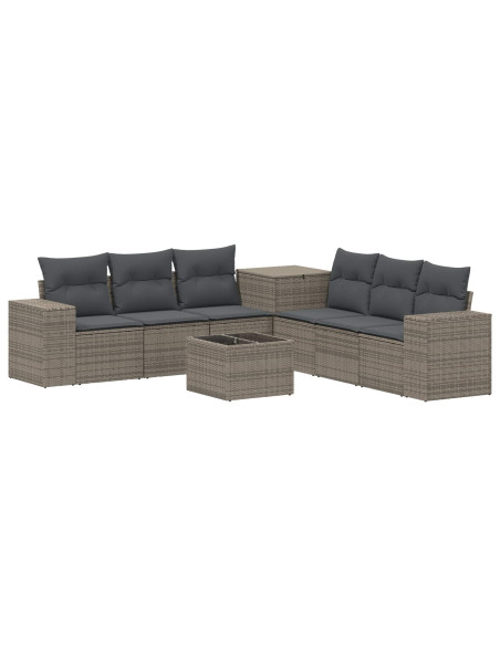 Set di divani 8 pz Grigio e Grigio Scuro