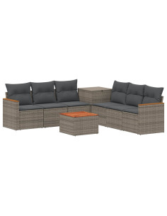 Set di divani 8 pz Grigio e Grigio Scuro 2