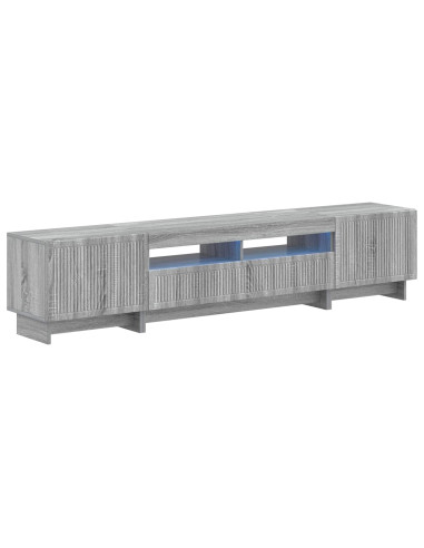 Mobile TV LED a 5 pezzi Sonoma grigio Legno ingegnerizzato