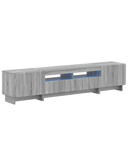 Mobile TV LED a 5 pezzi Sonoma grigio Legno ingegnerizzato