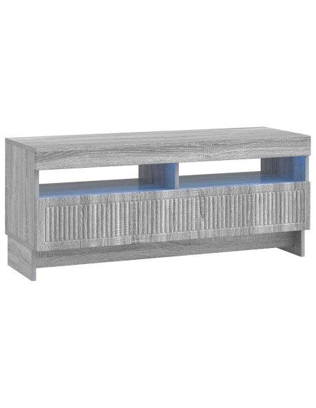 Mobile TV LED a 5 pezzi Sonoma grigio Legno ingegnerizzato
