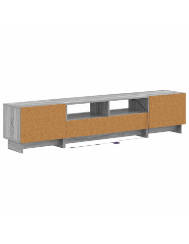 Mobile TV LED a 5 pezzi Sonoma grigio Legno ingegnerizzato