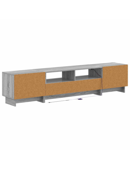 Mobile TV LED a 5 pezzi Sonoma grigio Legno ingegnerizzato